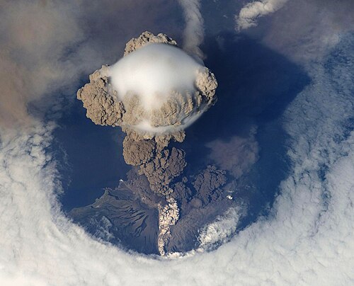 Photo of A volcanic eruption