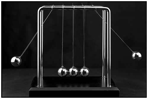 Photo of Newton's cradle