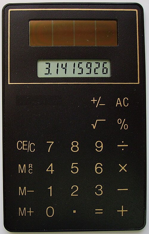 Photo of A solar calculator